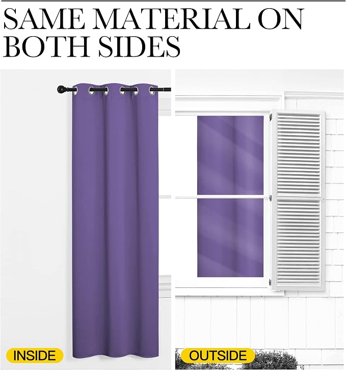 NICETOWN Patio Glass Door Blackout Curtains - Image 6