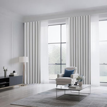 CUCRAF Grayish White Blackout Curtains 84 inch Length 2 Panels Set, Rod Pocket - Image 8