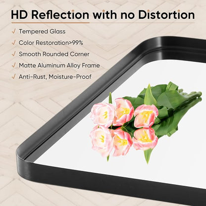 Sweetcrispy 24x36 Inch Black Bathroom Mirrors - Image 4