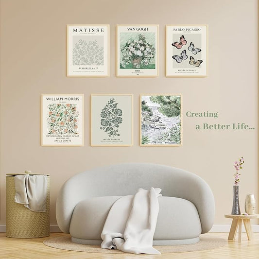 QIAOMICS Sage Green Poster Master Wall Art Print, Matisse Wall Decor Aesthetic - Image 2