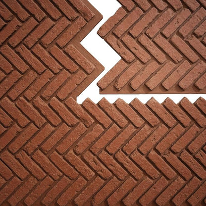 EverStone Herringbone Faux Brick Panel, 46 1/2"W x 25 1/4"H x 1"D - Image 9