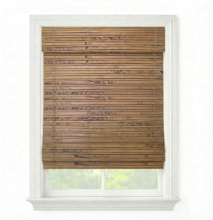 Cordless Woven Wood Roman Shades, 39W x 36H, Winthrop Camel, Sizes 20-72 Wide by FirstRateBlinds