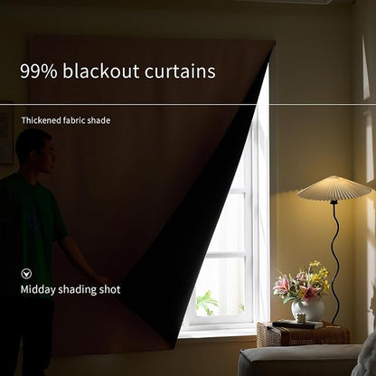 AJAZZ self Adhesive Portable 100% Blackout Curtains Simple and Easy to - Image 6