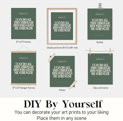 Locomiss Sage Green Christian Wall Art Decor Posters, Modern Bible Verse - Image 7