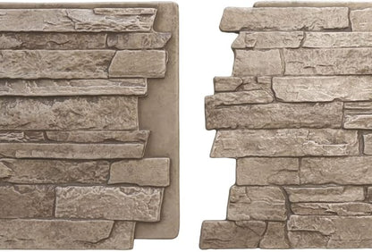 EverStone Acadia Ledge Faux Stone Panel, Soft Ash Color - Image 8