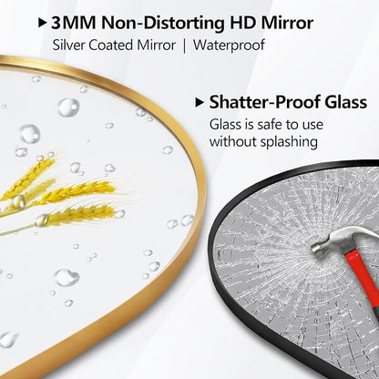 Oval Full Length Mirror, Ultra-Clear Explosion-Proof, Simple and Classic Deco - Image 4