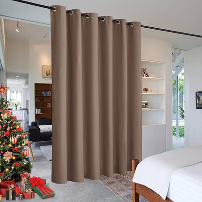 RYB HOME Blackout Room Divider Curtain Portable Light Block Thermal Insulated by RYBHOME