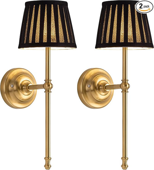 KDG Cordless Wall Sconces Set of 2, Small Wireless 5200mAh Rechargeable Battery by KDG