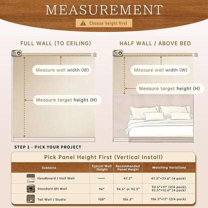 RITOLLO 4 Pack Wood Panels for Wall - Image 5