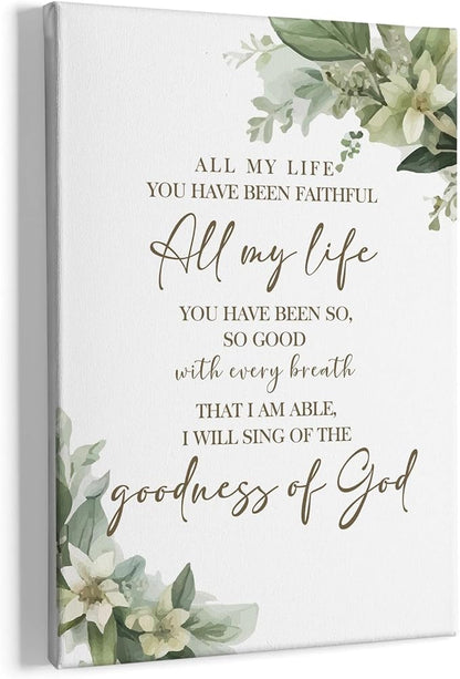 HIWX Christian Wall Decor, All My Life You Have Been Faithful Bible Verse by HIWX