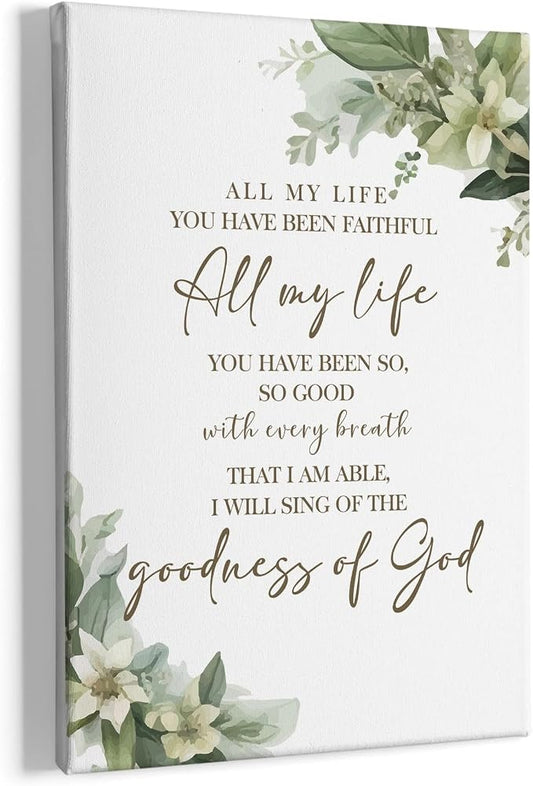 HIWX Christian Wall Decor, All My Life You Have Been Faithful Bible Verse by HIWX