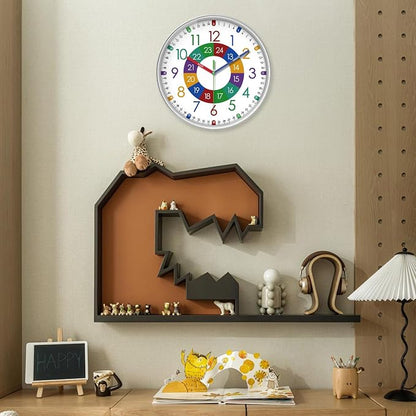 XFM Wall Clock for Kids 16 Inch Kids Teaching Wall Clocks Battery Operated - Image 5