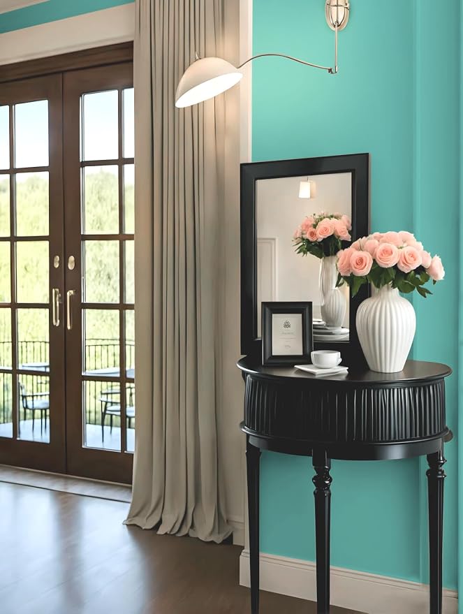 Dimoon 236.2''x17.7''Mint Green Peel and Stick Wallpaper Contact Paper Modern - Image 3