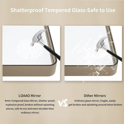 LOAAO 72”X32” Bronze Bathroom Mirrors - Image 7