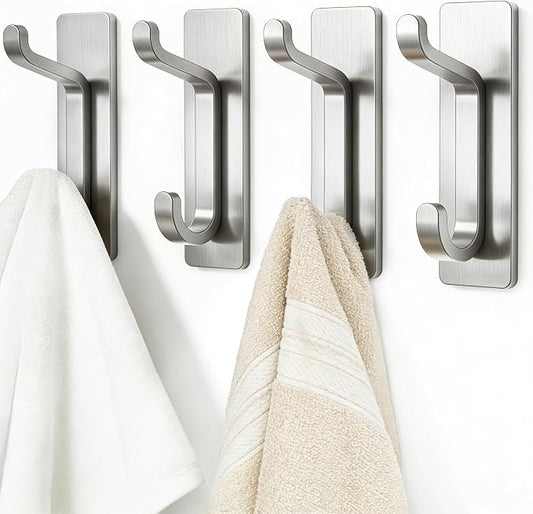 Self Adhesive Wall Hooks for Hanging: Extra Strong 13 LB, Hook for Coat by Josmimic