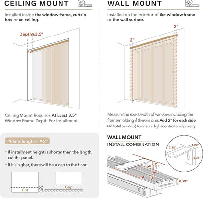 GoDear Design Adjustable Verticsl Sliding Panel Track Blinds - Image 8