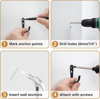 10Pcs Wall Hooks for Bathroom, and Garage - Image 6