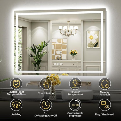Briivue 60x30 Inch LED Bathroom Mirror - Image 2