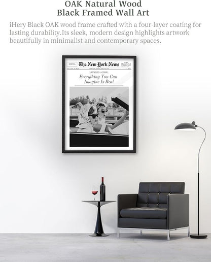 iHery Premium Natural Black OAK Wood 16x20in Everything You Can Imagine Is Real - Image 2