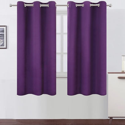 LEMOMO Purple Blackout Curtains 40 x 63 Inch Length/Set of 2 Curtain by Lemomo