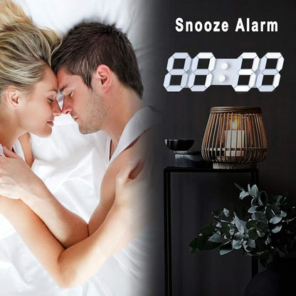 3D LED Digital Wall Clock/Desk Alarm Clock - Image 4