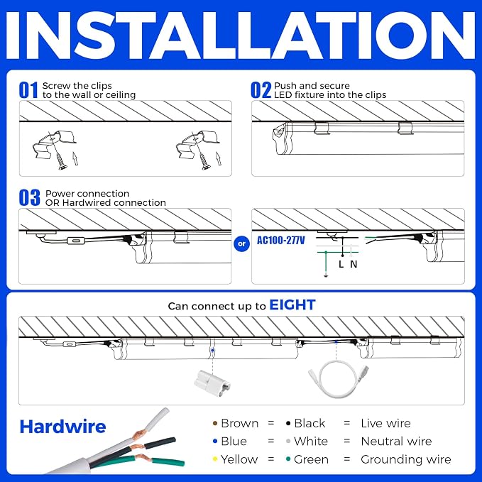 Barrina T5 4FT LED Shop Light, Ceiling Commercial Bay Light - Image 9