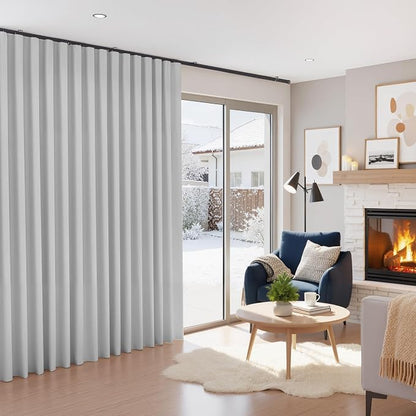 RYB HOME 100% Blackout Sliding Door Curtain, Extra Wide Room Divider Curtain - Image 2