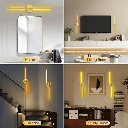 Battery Operated Wall Sconce of 2, 360°DIY Rotatable, Wireless Magnetic Wall - Image 6