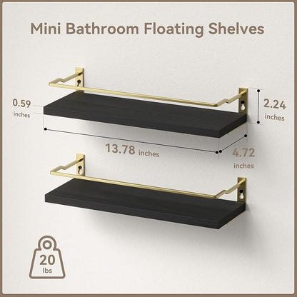 RICHER HOUSE Bathroom Floating Wall Shelf Set of 2 - Image 3