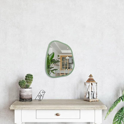 Asymmetrical Mirror for Wall Irregular Wood Frame Modern Unique Wall Mirror - Image 4