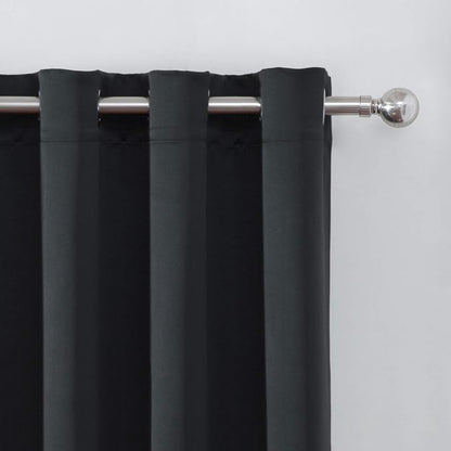LEMOMO Black Blackout Curtains 66 x 63 Inch Length/Set of 2 Curtain - Image 6
