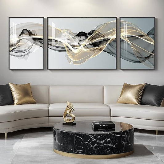 Extra Large Framed Modern Luxury Abstract Wall Art by Cuspin