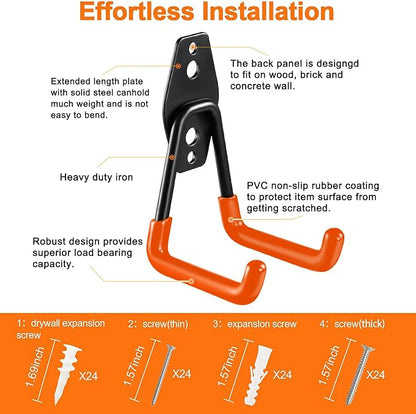 HUPBIPY 12 Pack Garage Hooks Heavy Duty Utility Steel - Image 3