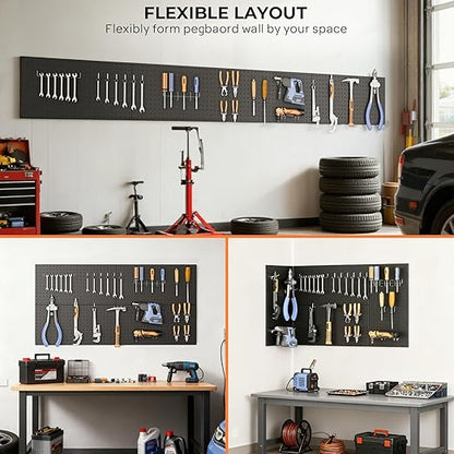 INCLY 4 Pack Peg Board, Peg Board Panels - Image 6