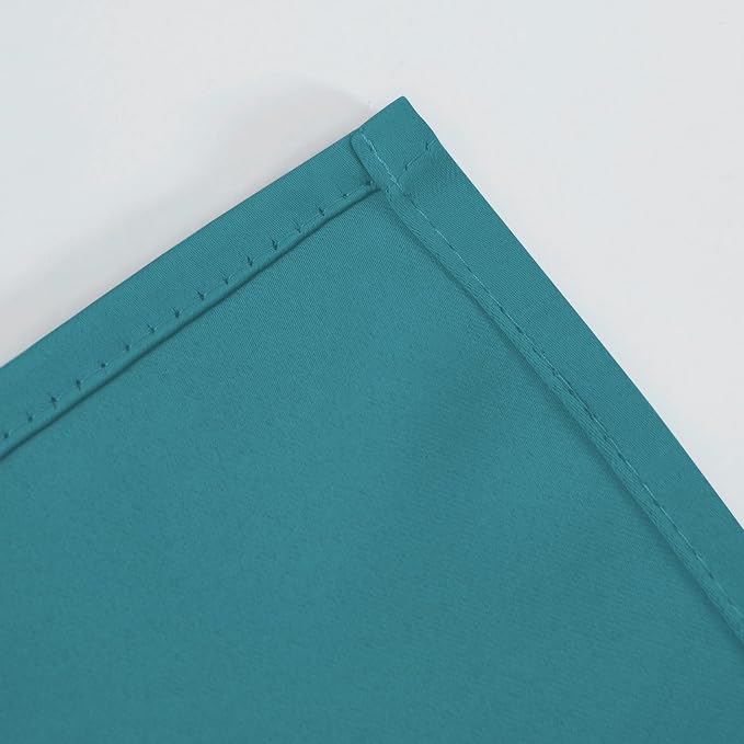 LEMOMO Blackout Curtains 66 x 54 Inch Long Sea Teal Curtains Set of 2 Panels - Image 7