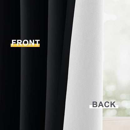 Yakamok 100% Blackout Curtain Panels 84 inches Cold and Light Blocking Drapes - Image 6