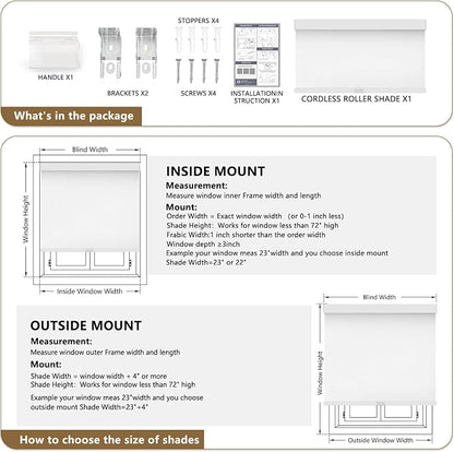 AOSKY Custom Linen Roller Blinds Shades - Image 6