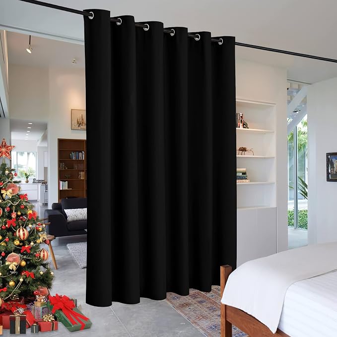RYB HOME Extra Wide Curtains for Divider Room Separation Soundproof Temporary by RYBHOME