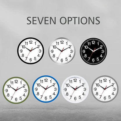 Rohioue Wall Clock Modern 8 Inch Battery Operated Silent Non Ticking Small - Image 2