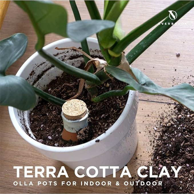 Plant Self Watering Globes - Terracotta Watering Spikes - Slow Release Olla Watering Pots - Drip Irrigiation Olla System