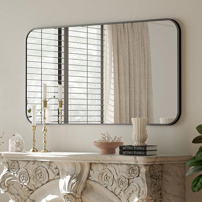 BEAUTYPEAK 26" x 38" Rectangular Aluminum Alloy Frame Wall Mounted Bathroom - Image 7
