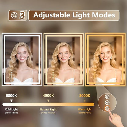 40x36 Inch LED Lighted Bathroom Mirror - Image 7
