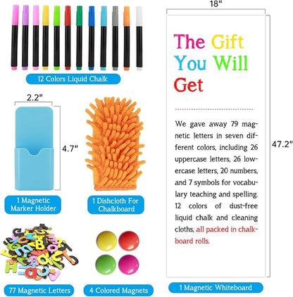 Magnetic Whiteboard Contact Paper 47.2" x 18" Adhesive Magnetic Dry Erase White - Image 2