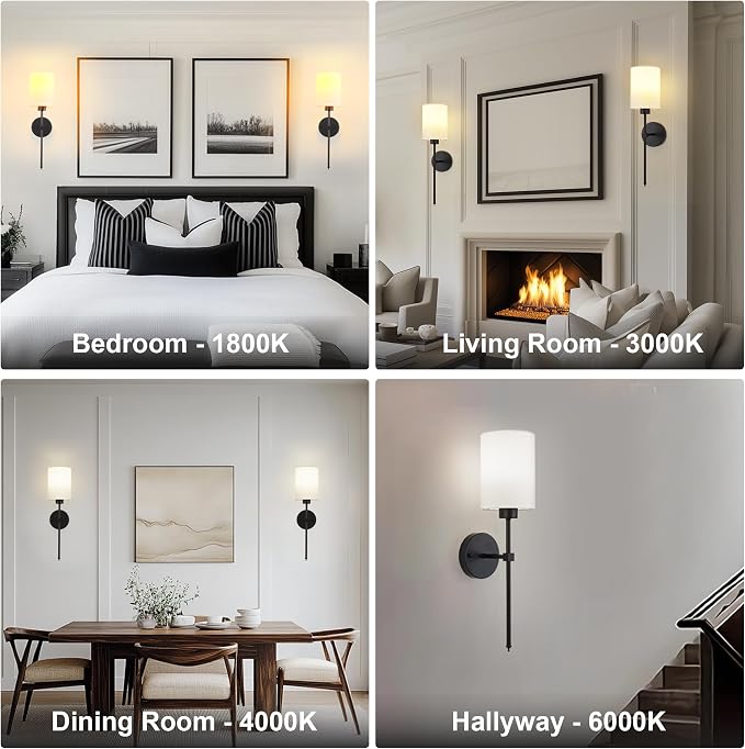 Battery Operated Wall Sconce Set of Two, Wireless Rechargeable Wall Light - Image 8