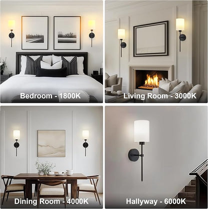 Battery Operated Wall Sconce Set of Two, Wireless Rechargeable Wall Light - Image 8