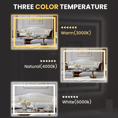 LOAAO 44"x60" LED Bathroom Mirror - Image 5