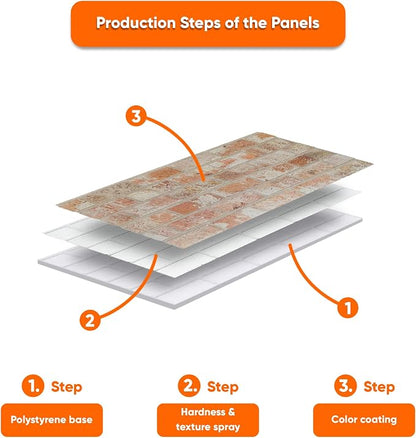 IZODEKOR 3D Brick Effect Wall Panels - Image 5
