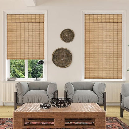 LUCKUP Cordless Roman Shades, Roll Up Bamboo Blinds - Image 7