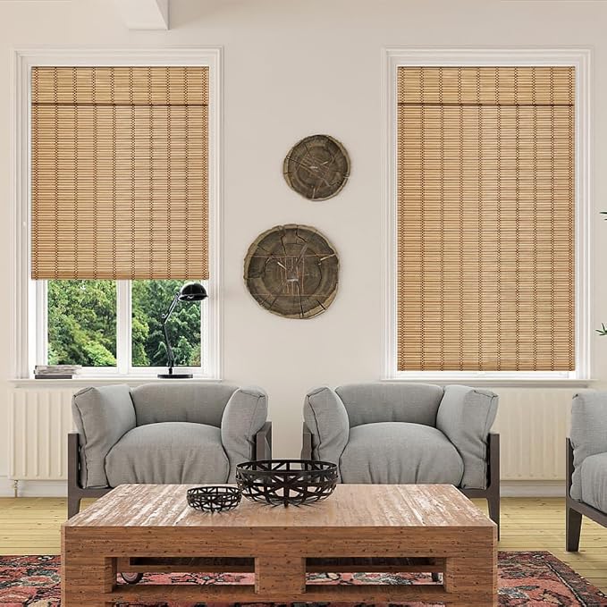 LUCKUP Cordless Roman Shades, Roll Up Bamboo Blinds - Image 7