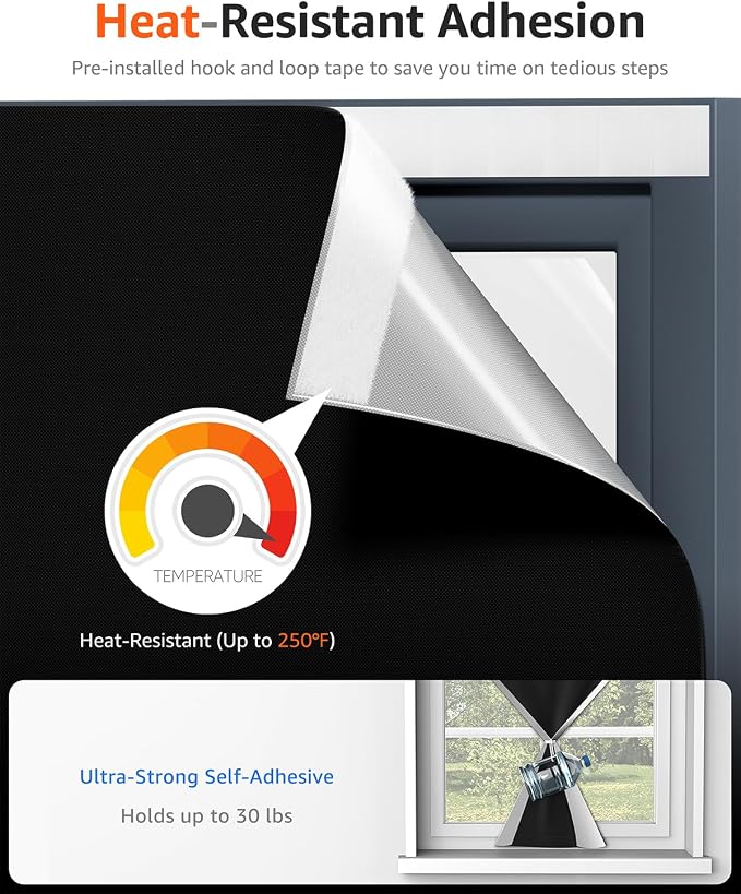 Sumobaby Blackout Curtains for Bedroom Portable 59"x68", No Drill Blackout - Image 3